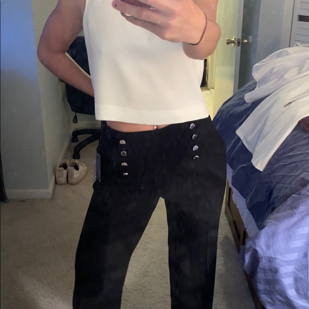 Black Vince Camuto Sailor Button Pants